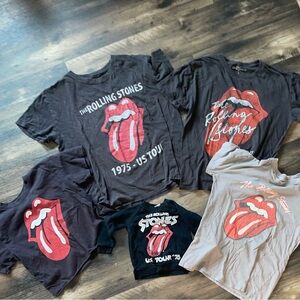Rolling Stones Black Short Sleeve Tee Iconic Design for Family!